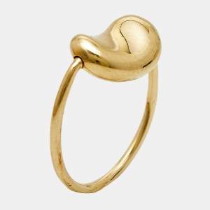 مملوكة مسبقًا Tiffany & Co. Elsa Peretti Bean 18k Yellow Gold Ring Size 50