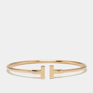 Pre Owned Tiffany & Co. Tiffany T Wire 18k Rose Gold Bracelet