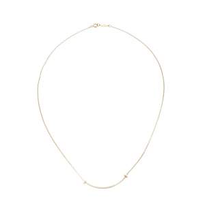Pre Owned Tiffany & Co. Tiffany T Smile Diamond 18k Yellow Gold Necklace