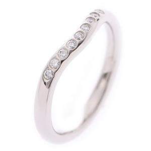 Pre Owned Tiffany & Co. PT950 and Diamond Curved Band Ring 46