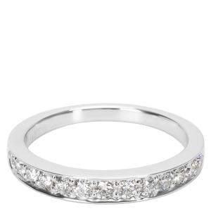 Pre Owned Tiffany & Co. 0.33 CTW Diamond Platinum Band Ring Size 48
