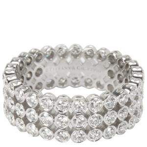 Pre Owned Tiffany & Co. Jazz 2.13 CTW Diamond Platinum Ring Size 54