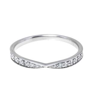 Pre Owned Tiffany & Co. Harmony Platinum Diamond Ring Size 55