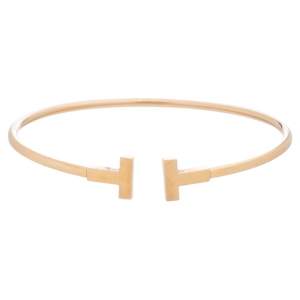 Pre Owned Tiffany & Co. T Wire 18K Rose Gold Bracelet