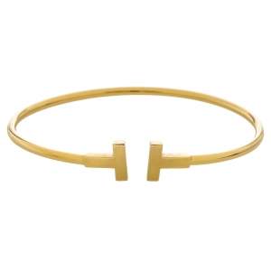 Pre Owned Tiffany & Co. T Wire 18K Yellow Gold Bracelet
