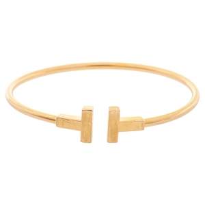 Pre Owned Tiffany & Co. T Wire 18K Rose Gold Bracelet