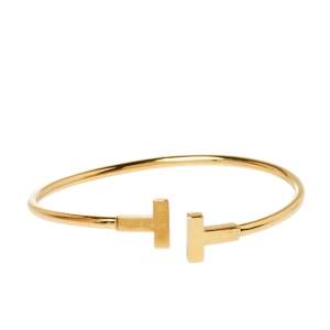 Pre Owned Tiffany & Co. Tiffany T Wire 18K Yellow Gold Bracelet