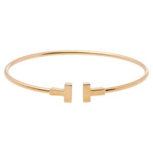 Tiffany & Co. T Wire 18K Rose Gold Narrow Bracelet