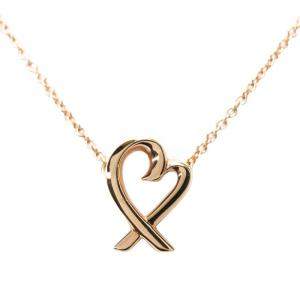 Pre Owned Tiffany & Co. 18K Rose Gold Loving Heart Pendant Necklace