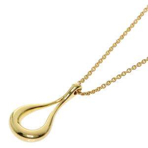 Pre Owned Tiffany & Co. Open Teardrop 18K Yellow Gold Necklace 