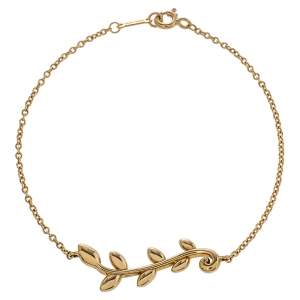 Pre Owned Tiffany & Co. Paloma Picasso® 18K Yellow Gold Olive Leaf Vine Bracelet
