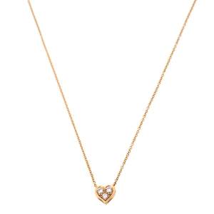 Tiffany & Co. Diamond Heart 18K Yellow Gold Pendant Necklace