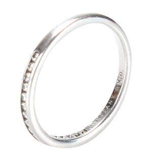 Tiffany & Co. Wedding Band Platinum Diamond Ring EU 54