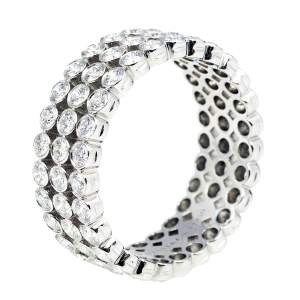 Pre Owned Tiffany & Co. Jazz Diamond Platinum Ring Size 54.5