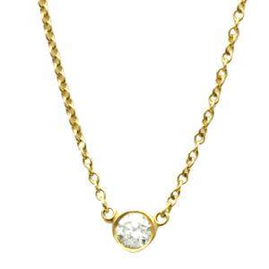 Pre Owned Tiffany & Co. Else Peretti Diamond By The Yard 18K Yellow Gold Diamond Necklace