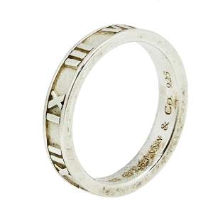 Pre Owned Tiffany & Co. Atlas Sterling Silver Band Ring Size 53