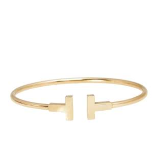 Pre Owned Tiffany & Co.  T Wire 18k Rose Gold Cuff Bracelet