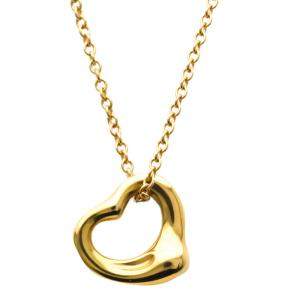 Pre Owned Tiffany & Co. Elsa Peretti Open Heart 18K Rose Gold Necklace