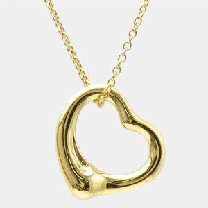 Pre Owned Tiffany & Co. Elsa Peretti Open Heart 18K Yellow Gold Necklace