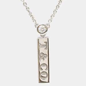 Tiffany & Co. Bar 18K White Gold Diamond Necklace
