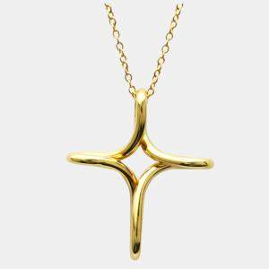 Tiffany & Co. Infinity Cross 18K Yellow Gold Necklace