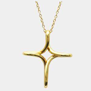 Pre Owned Tiffany & Co. Infinity Cross 18K Yellow Gold Necklace