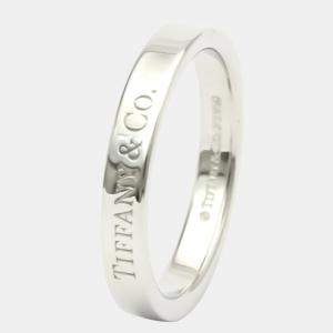 Pre Owned Tiffany & Co. Flat Band Platinum Ring EU 52