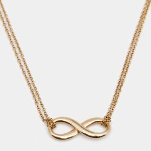 Pre Owned Tiffany & Co. Infinity 18K Yellow Gold Necklace