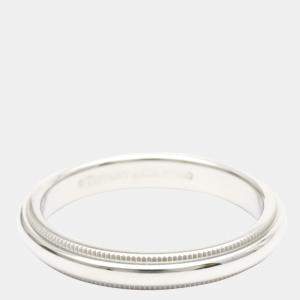Pre Owned Tiffany & Co. Tiffany Classic Milgrain Wedding Band Platinum Ring EU 54.5