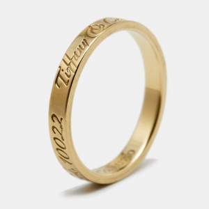Pre Owned Tiffany & Co. Notes 18k Yellow Gold Band Ring Size 53