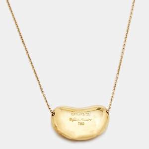 Pre Owned Tiffany & Co. Elsa Peretti Bean 18k Yellow Gold Pendant Necklace