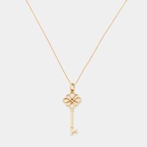 Tiffany & Co. Knot Key 18k Yellow Gold Pendant Necklace