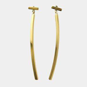 Pre Owned Tiffany T Wire Bar 18K Rose Gold Earrings 