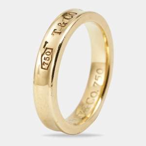 Tiffany & Co. Tiffany 1837 18k Yellow Gold Band Ring Size 54