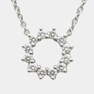 Tiffany & Co. Open Circle  Platinum Diamond Necklace