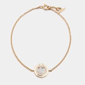 Tiffany & Co.Tiffany T Circle Mother of Pearl Diamonds 18k Rose Gold Bracelet