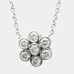 Tiffany & Co. Flower Blossom Platinum Diamond Necklace