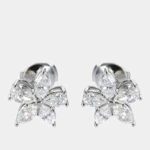 Tiffany & Co. Victoria Diamond Earrings in Platinum 1.77 CTW