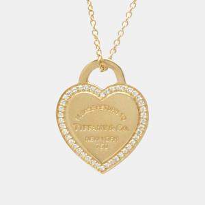 Tiffany & Co. 18K Rose Gold and Diamond Return To Tiffany Pendant Necklace