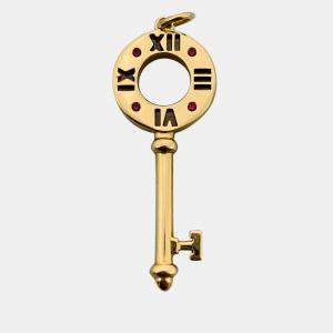 Tiffany & Co. 18K Yellow Gold and Ruby Atlas Pierced Key Pendant