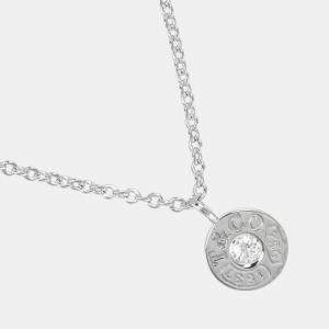 Tiffany & Co 18K White Gold Diamond Circle Pendant