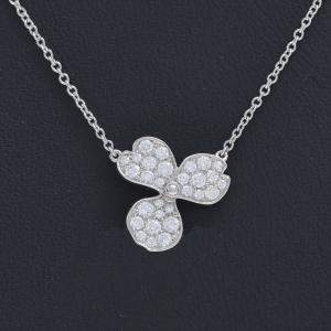Tiffany & Co. Platinum Diamond Paper Flower Necklace