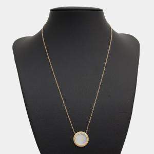 Tiffany & Co. Yellow Gold Opal & Diamond Tiffany T Circle Pendant Necklace