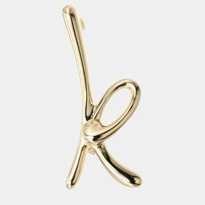 Tiffany & Co. 18K Yellow Gold Elsa Peretti Large Alphabet Letter 'K' Brooch