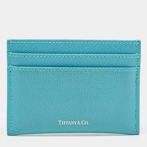 Tiffany & Co. Blue Leather Card Holder 