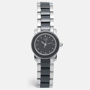 Tissot Black Ceramic Stainless Steel T-Trend T064.210.22.051.00 Women's Wristwatch 28 mm