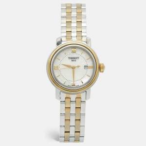 Tissot Mother of Pearl Two Tone Stainless Steel Bridgeport T097010A Women's Wristwatch 29 mm 