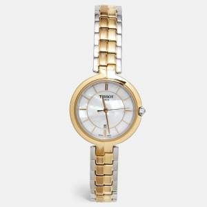 Tissot Mother Of Pearl Two-Tone Stainless Steel Flamingo T094210A Women's Wristwatch 30 mm