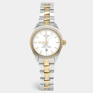 Pre Owned Tissot Silver Two Tone Stainless Steel PR100 T101.251.22.031.00 Women's Wristwatch 33 mm 