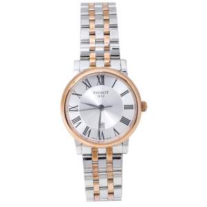Tissot Silver Two-Tone Stainless Steel Carson Premium T122210A Women's Wristwatch 30 mm